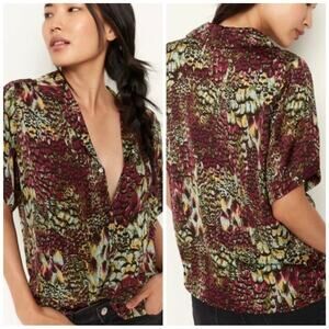 Anthropologie Tiny Multicolor Print Button Down